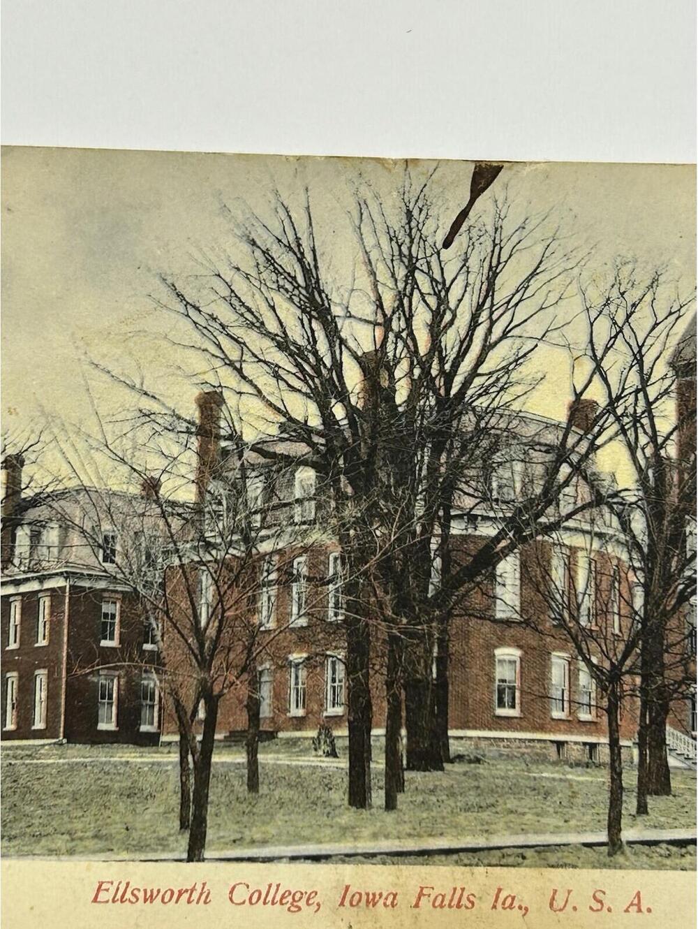 1908 Ellsworth College Old Main Iowa Falls IA Postcard Grundy Center IA 1c Stamp - Picture 8 of 16